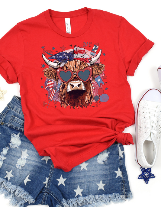 American Highland Cow Graphic Tee