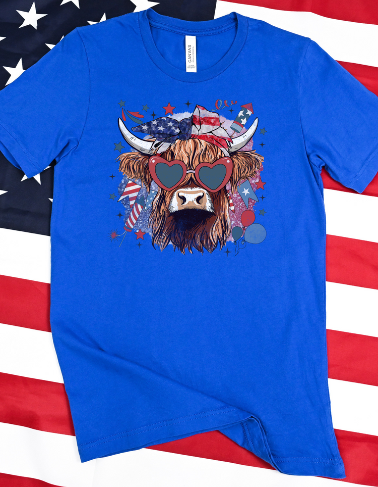 American Highland Cow Graphic Tee