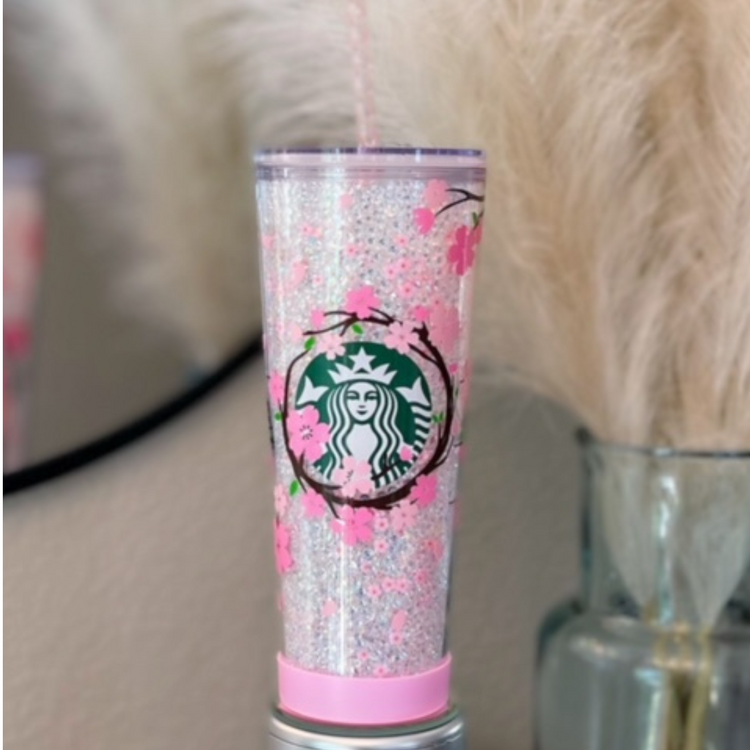 Cherry Blossom Rhinestone Tumbler