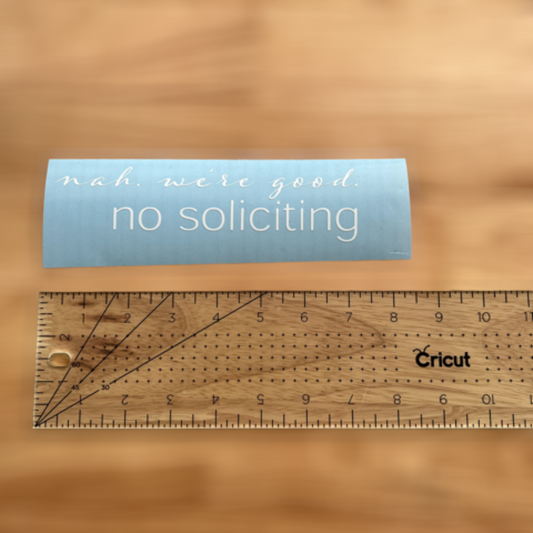 No Soliciting Decal SMALL