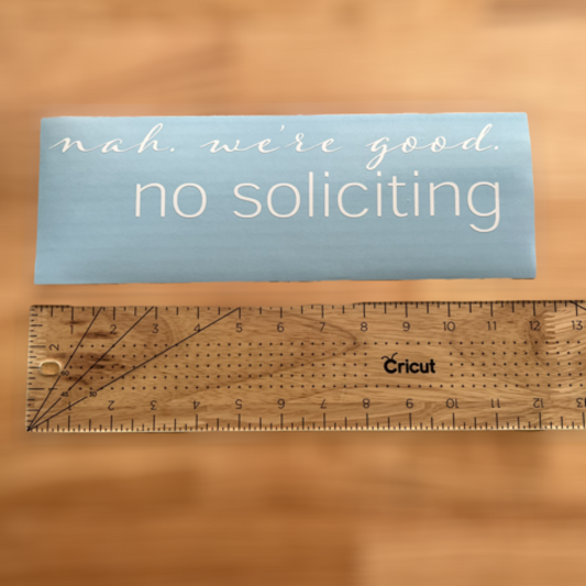 No Soliciting Decal LARGE