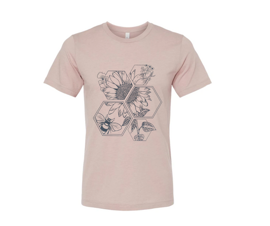 Honeycomb Sunflower Graphic Tee